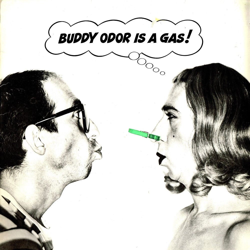 the buddy odor stop - buddy odor is a gas (front)
