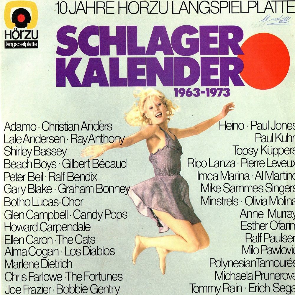 various - schlager kalender 1963-1973